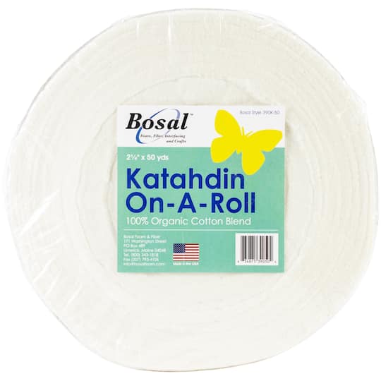 Bosal Katahdin On-A-Roll 2.25&#x22; Organic Cotton Batting, 50yd.